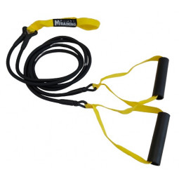 Elastique double avec poignées - Résistance moyenne (jaune)