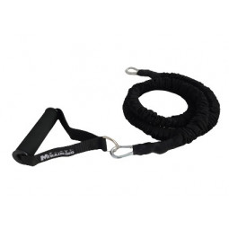 Elastique gainé 150 cm avec poignées - résistance très élevée (noir)