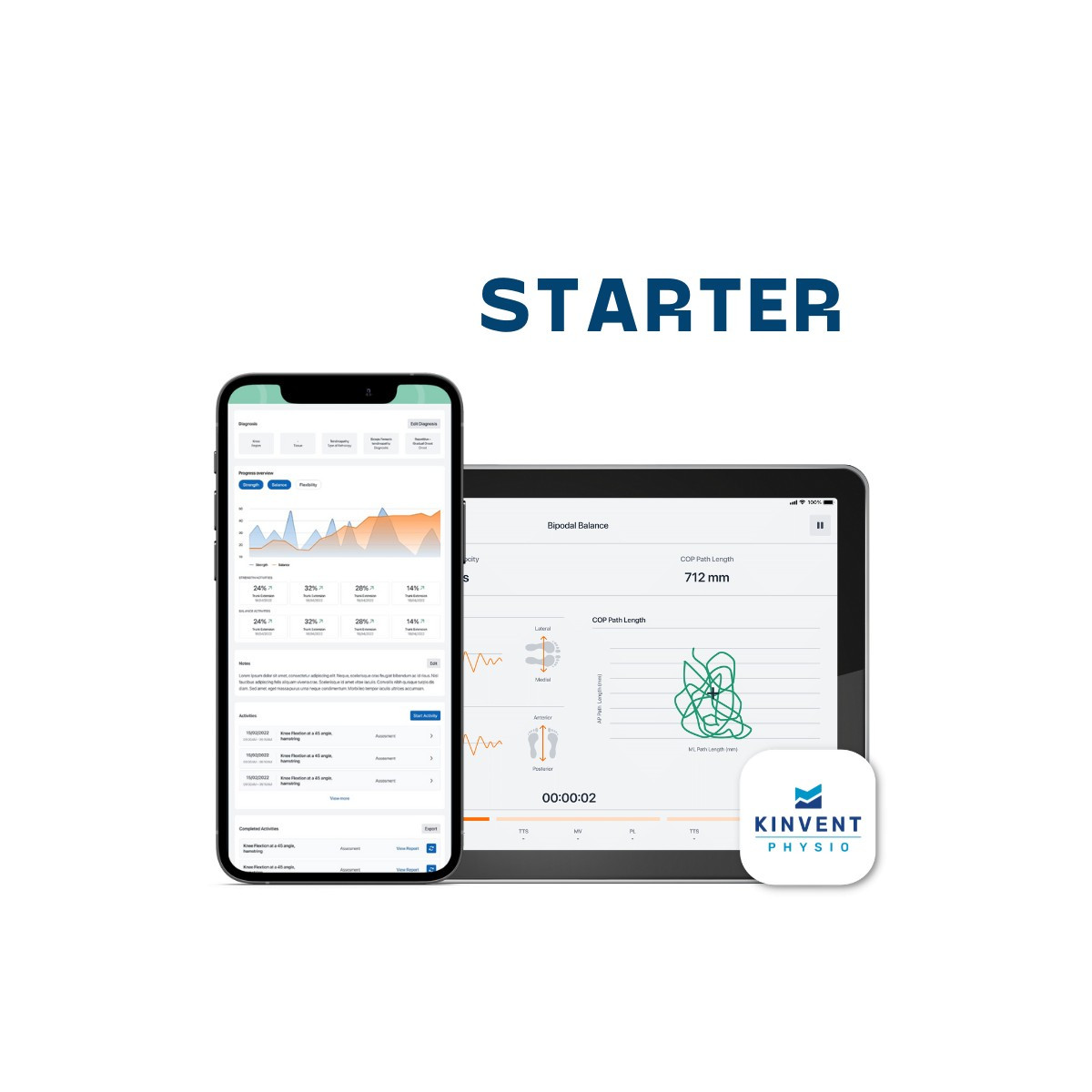 Licence Starter Physio App Kinvent