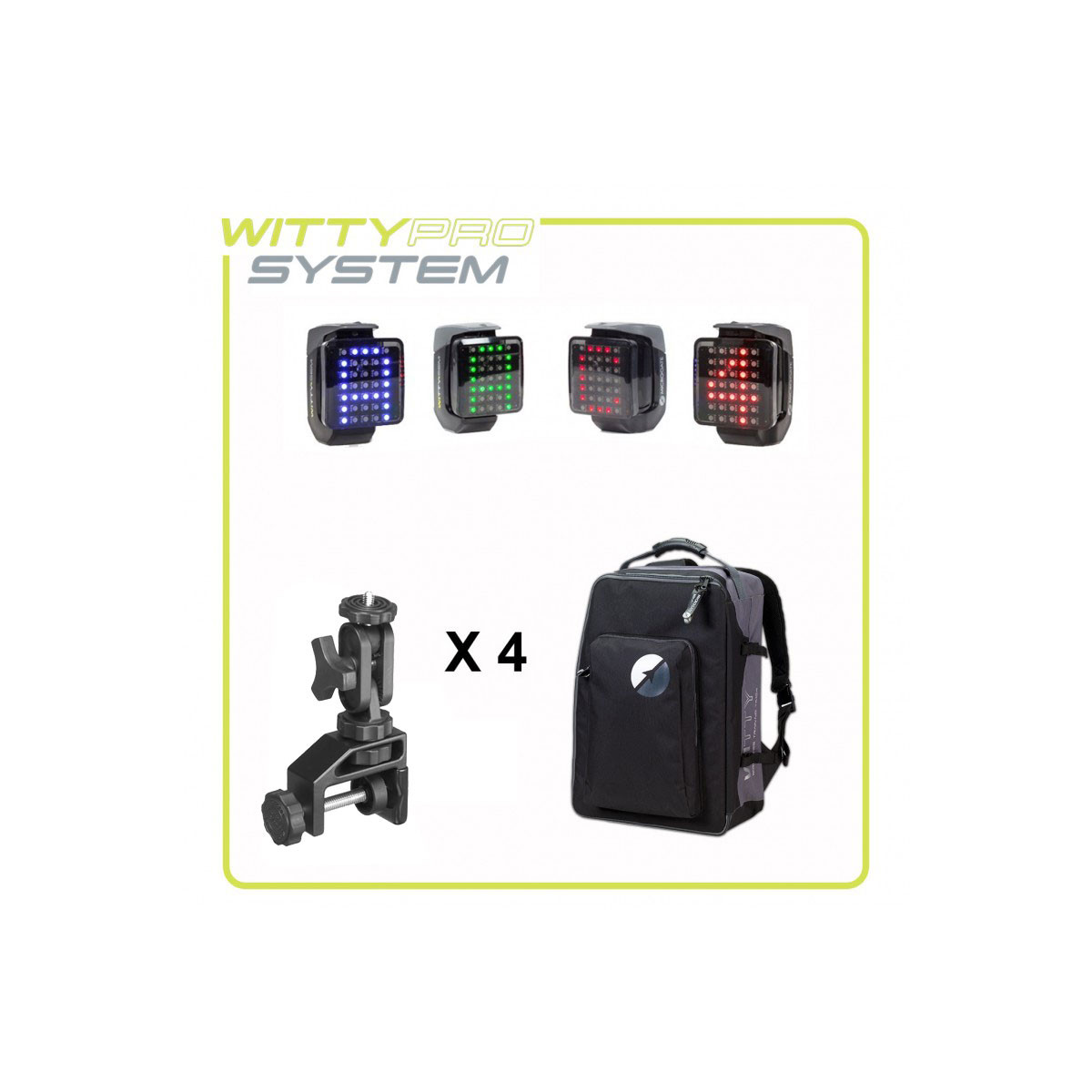 Kit 4 WittySem Pro sans chrono avec clamps