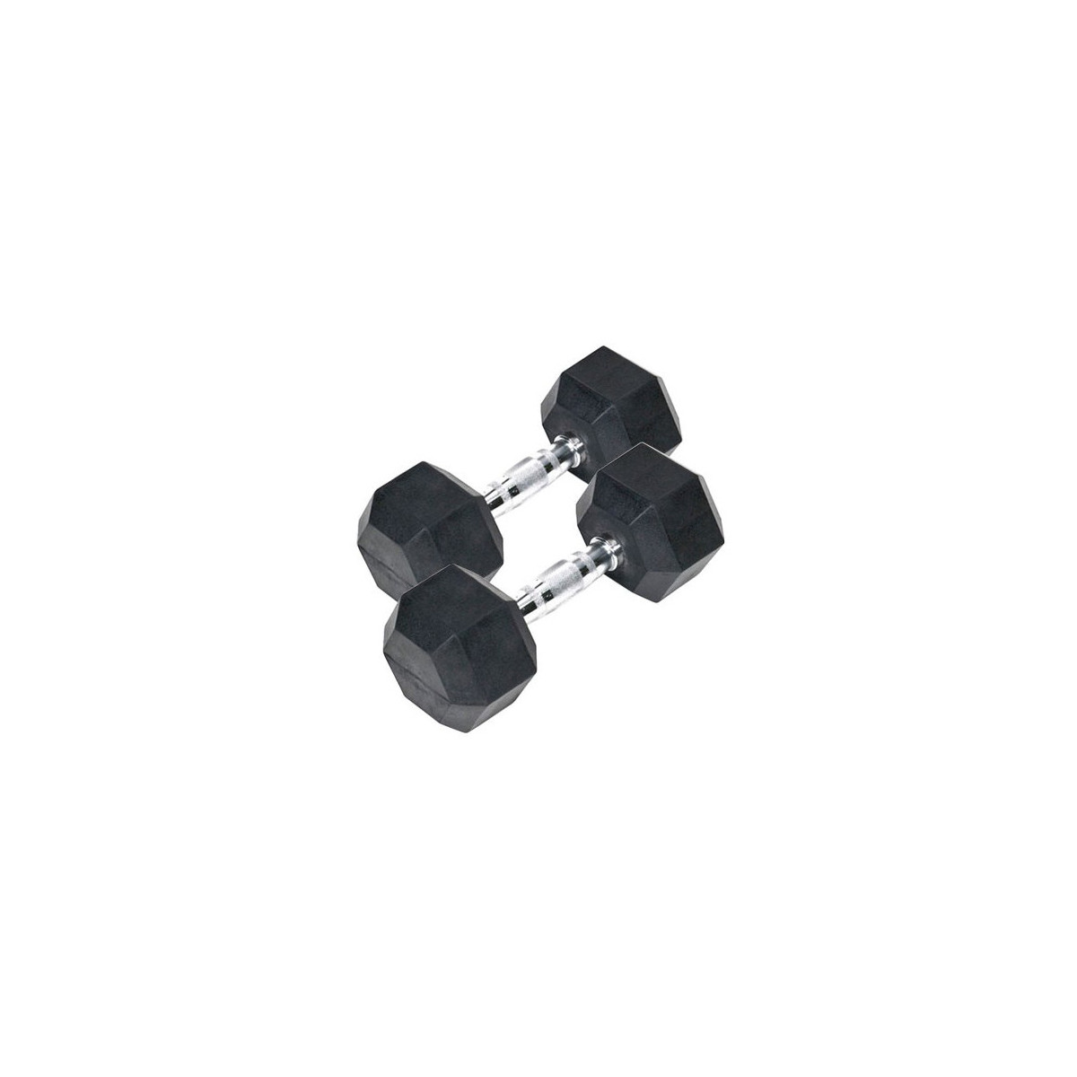 Halteres Hexa Monobloc 35 kg - Caoutchouc | Mtraining