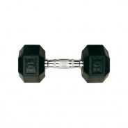 Halteres Hexa Monobloc 35 kg - Caoutchouc | Mtraining