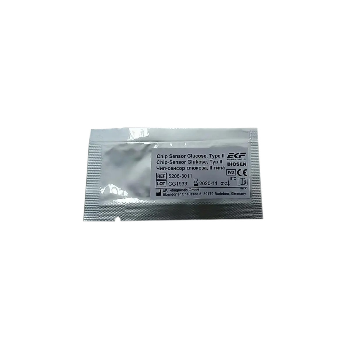 Chip sensor glucose
