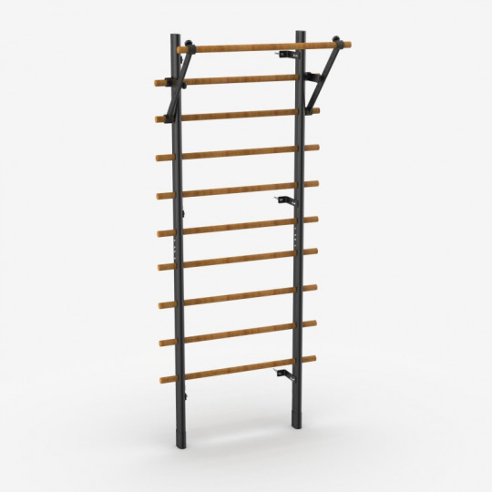 Espalier bois-métal + barre de traction - 200 cm