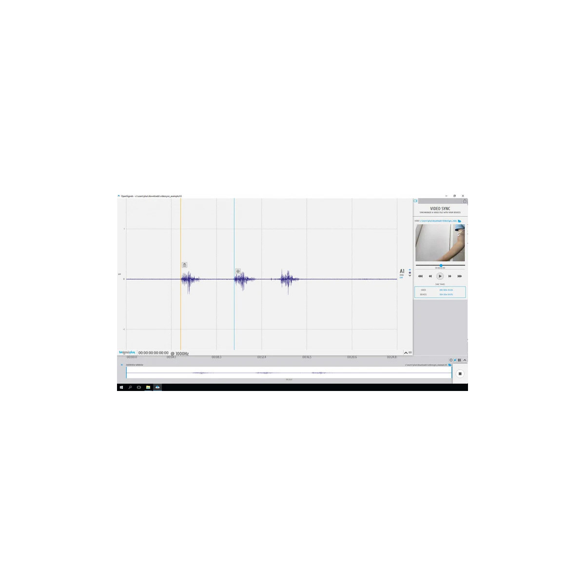 Synchronisation video - Module Logiciel OpenSignals | Mtraining