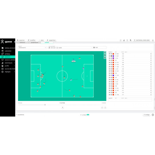 GPS GPexe Uno - Suivi des performances football et spor | Mtraining