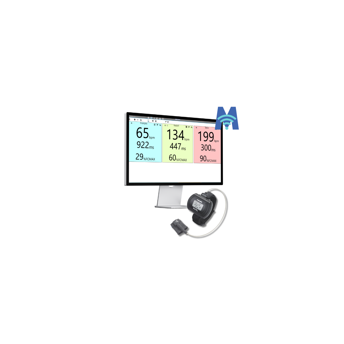 Oxymetre Nonin WristOx2 3150 avec Mooky Center | Mtraining