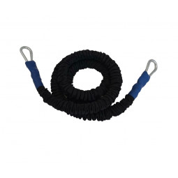 Elastique gainé 150 cm - résistance moyenne (bleu)