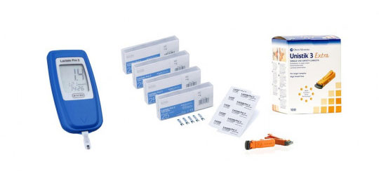 Kit Lactate Pro 2 Standard — analyseur, réactifs et aiguilles